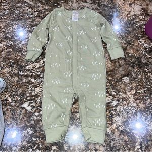 Infant Baby 3-6 Months Modern Moments by Gerber Green White Tree Outfit